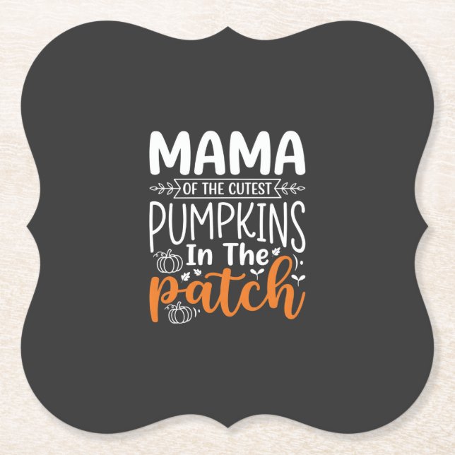 Mama Pumpkins Patch Halloween Design_1 Untersetzer (Vorderseite)