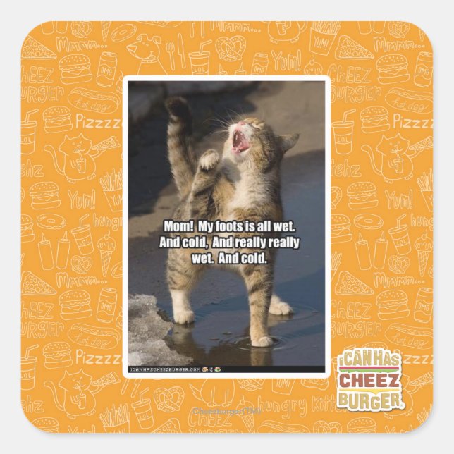 Mama! Quadratischer Aufkleber (Vorderseite)