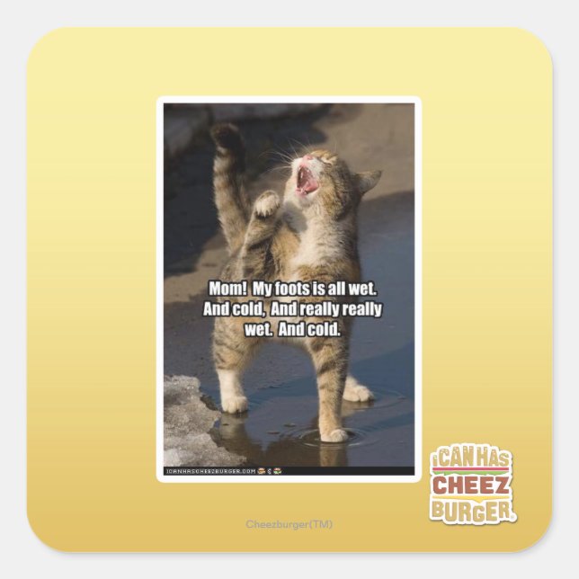 Mama! Quadratischer Aufkleber (Vorderseite)