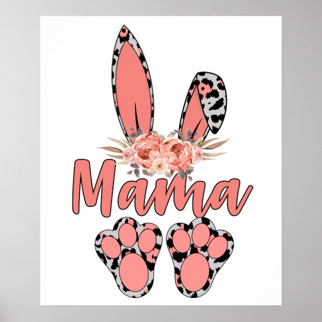 mama rabbit, retro, vintage poster (Vorne)