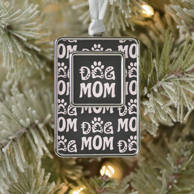 Mama Rahmen-Ornament Silber (Baum)