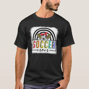 Mama Rainbow Leopard Funny Soccer Mama Mutter T-Shirt