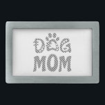 Mama Rechteckige Gürtelschnalle<br><div class="desc">Feiern Sie Ihre Liebe mit "Hunde-Mama-Design". Das charmante Design mit einem fett gedruckten "Hund-Mama"-Text und einem hübschen Pfoten-Icon macht es zur perfekten Wahl für alle stolzen Hundemütter. "Dieses Design ist anpassbar. Klicken Sie auf die Schaltfläche "Design bearbeiten", um das Design zu personalisieren. Sie können die Farben durch Filter ändern, Elemente...</div>