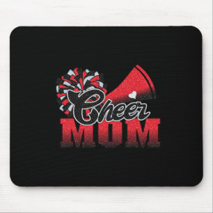 Mama Red Black Pom Leopard 1 Mousepad
