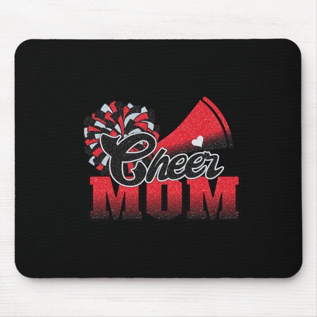 Mama Red Black Pom Leopard 1 Mousepad (Vorne)