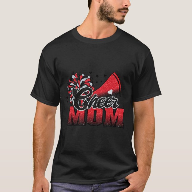 Mama Red Black Pom Leopard 1 T-Shirt (Vorderseite)