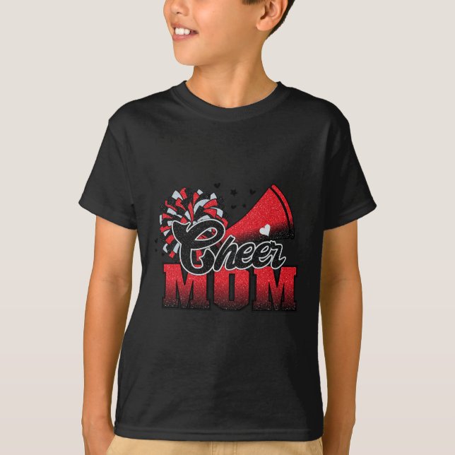 Mama Red Black Pom Leopard 1 T-Shirt (Vorderseite)