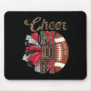Mama Red Black Pom Leopard Mousepad