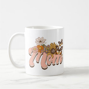Mama Retro-Blumen Kaffeetasse