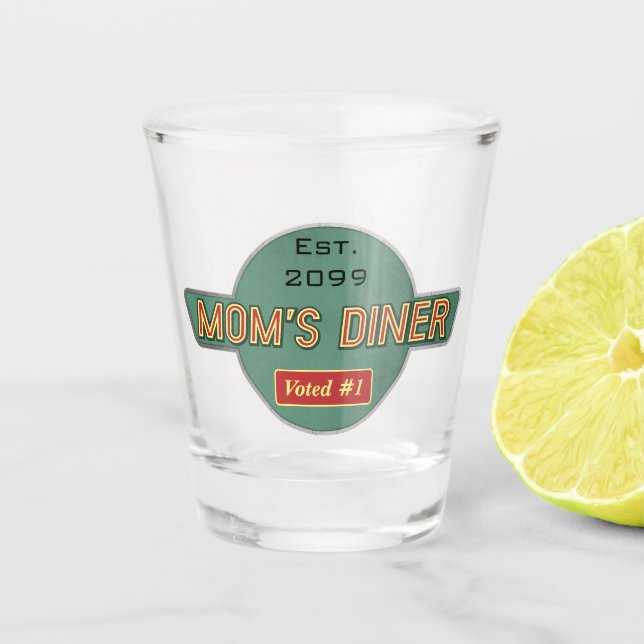 Mama Retro Diner Trinkbehälter Schnapsglas (Vorderseite)
