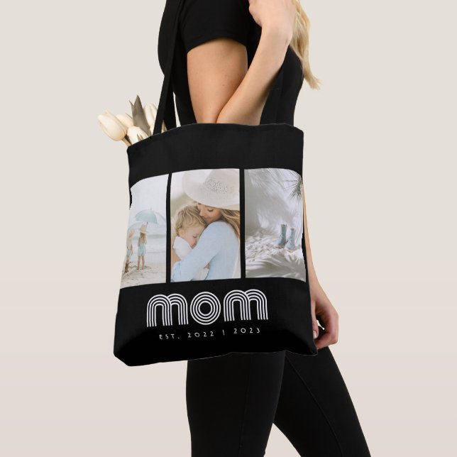 Mama Retro-Schrift Schwarz 3 Foto (Von Nahem)