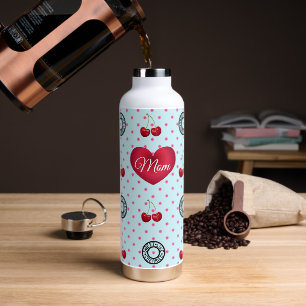 MAMA Retro Vintag Heart Blue Trinkflasche