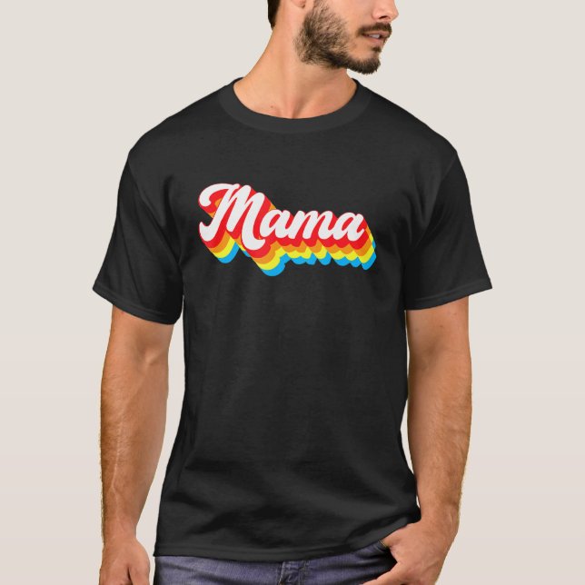 Mama Retro Vintager Muttertag Geburtstag T-Shirt (Vorderseite)