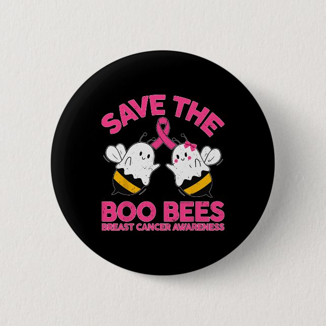 Mama Rettete The S Breastees Brustkrebs Funny Hall Button (Vorderseite)