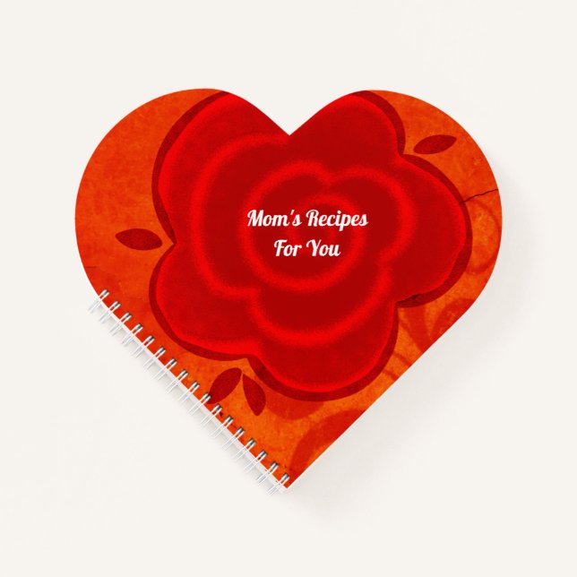 Mama Rezept Heart Spiral Notebook Notizbuch (Vorderseite)