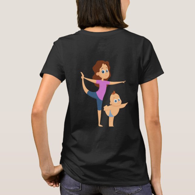 MAMA richtet Yoga aus T-Shirt (Rückseite)
