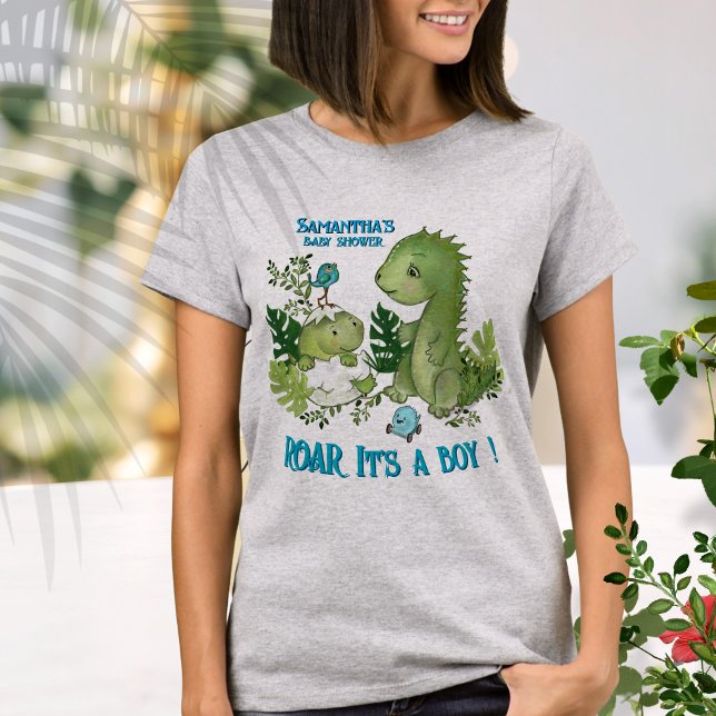 Mama, ROAR ZU sein, DAS IST EIN Junge! Dino Baby S T-Shirt (Mommy To Be ROAR IT'S A BOY! Dino Baby Shower T-Shirt )