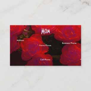 Mama Rot Gelbe Rosen Telefonnummerkarte