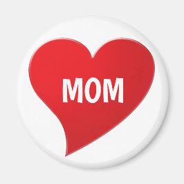 Mama rotes großes Herz niedlich moderne Grafik sti Magnet