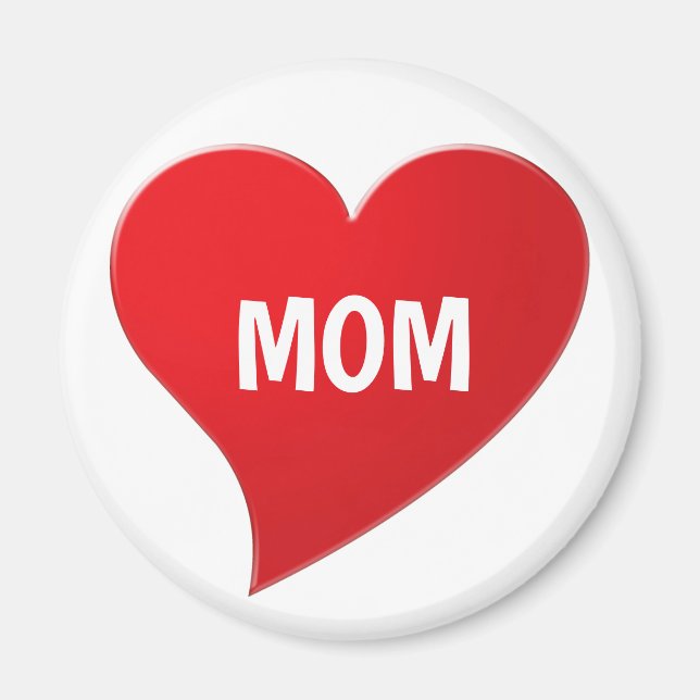 Mama rotes großes Herz niedlich moderne Grafik sti Magnet (Vorne)