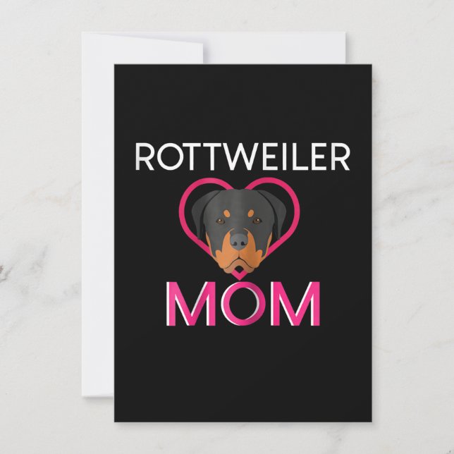 Mama Rottweiler Dankeskarte (Vorderseite)