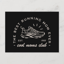 Mama-Run-Club Marathonläuferin Sportästhetik Feiertagspostkarte