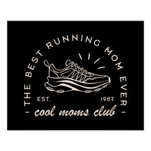 Mama-Run-Club Marathonläuferin Sportästhetik Poster