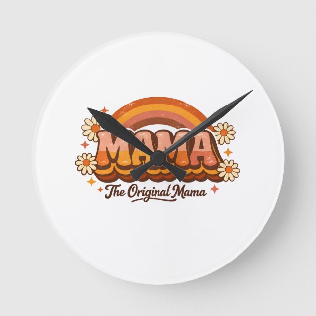 Mama Runde Wanduhr (Vorderseite)
