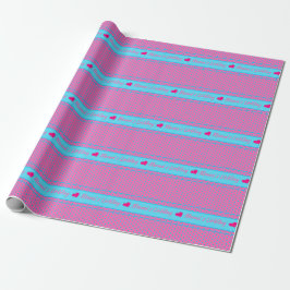 Mama`s Liebling Rosa blaue Herzen Geschenkpapier