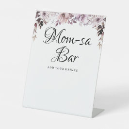 Mama-sa-Bar Elegant Purple Flowers Foliage Sockelschild