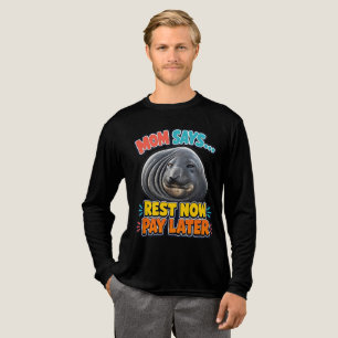 Mama sagt, jetzt ausruhen, später zahlen, lustiger Tri-Blend shirt