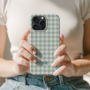Mama Salbeigrün kariert Brautjungfer Anfangsbuch iPhone 15 Pro Max Hülle