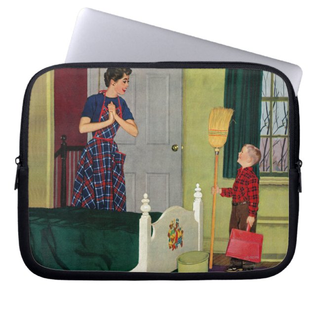 Mama, säuberte ich meinen Raum! Laptopschutzhülle (Vorderseite)