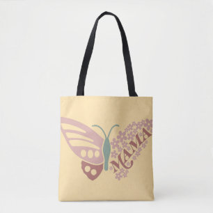 Mama-Schmetterling-Blumen-Typografie-Design