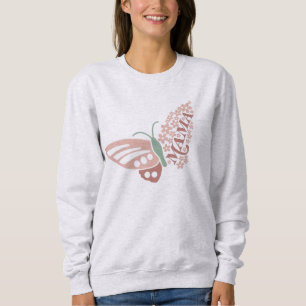 Mama-Schmetterling-Blumen-Typografie-Design Sweatshirt