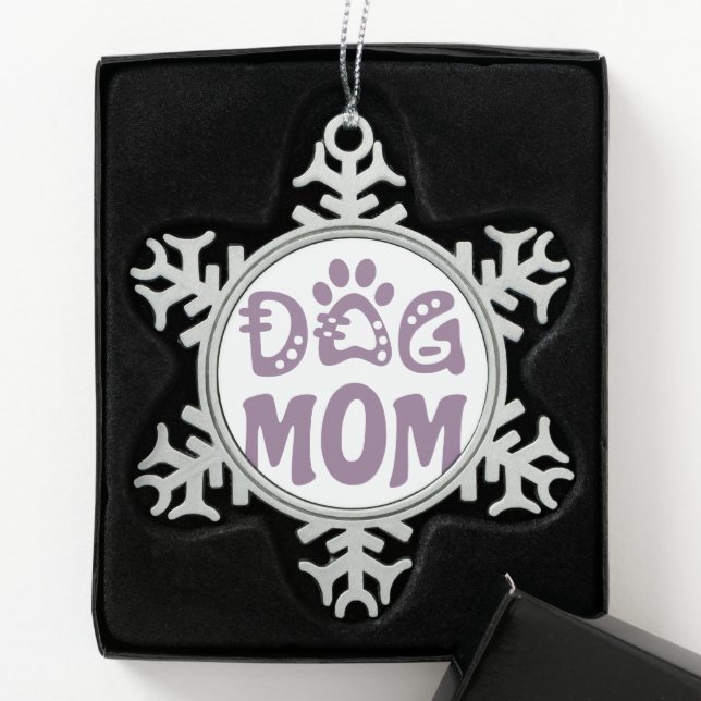 Mama Schneeflocken Zinn-Ornament (Box)