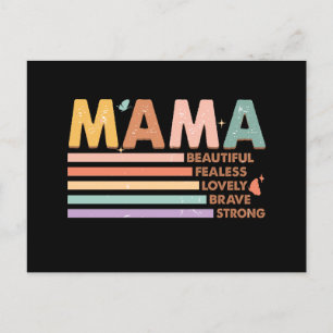 Mama Schön Fearless Lovely Brave Stark Postkarte