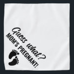 Mama schwanger! Hund Bandana Schwangerschaft Ankün Halstuch<br><div class="desc">Überraschen Sie sie über Ihre Schwangerschaft mit dieser Hundebandana.</div>