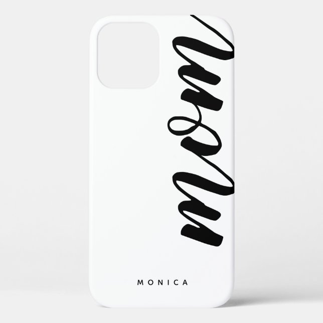Mama Schwarz/Weiß Minimalistisch Case-Mate iPhone Hülle (Rückseite)