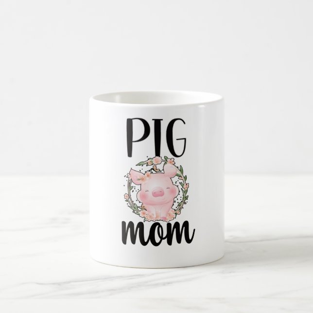 Mama Schweinefleisch Bauer Schweinefleisch Schwein Kaffeetasse (Mittel)