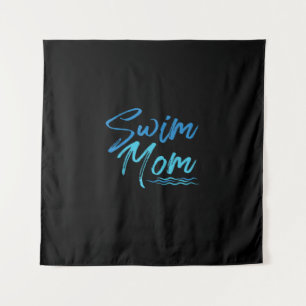 Mama schwimmen Funny Niedliches Geschenk Wandteppich