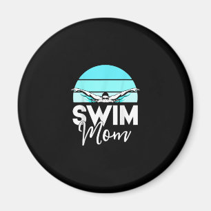 Mama Schwimmer Schwimmen Meet Schwimmer Magnet