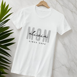 Mama seit 20XX Moderne, einfache Preppy T-Shirt