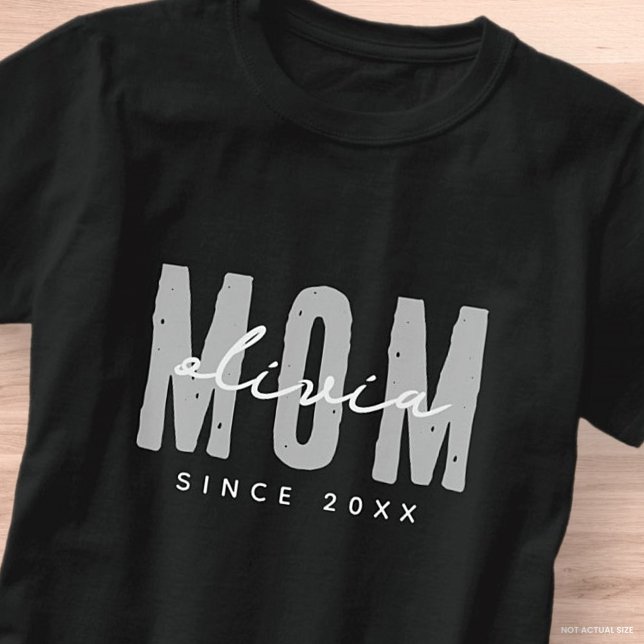 Mama seit 20XX Moderne, einfache Preppy T-Shirt (Von Creator hochgeladen)