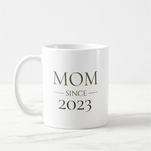 Mama seit personalisiertem Jahr Minimal Muttertum Kaffeetasse