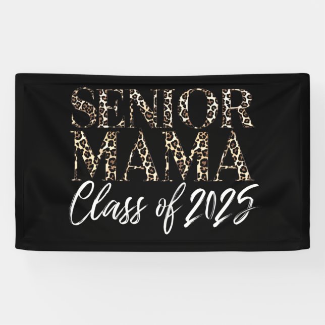 Mama Senior 2025 stolz Mama einer Klasse von 2025 Banner (Horizontal)