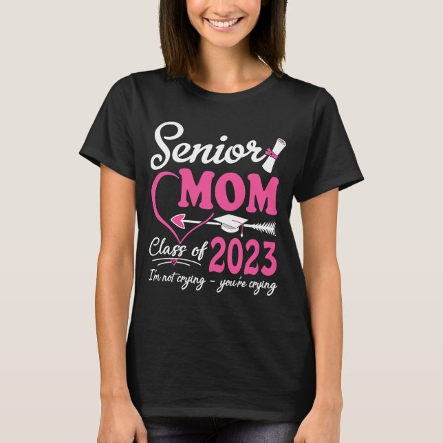 Mama Senior Class of 2023 Abschluss Proud T-Shirt (Vorderseite)