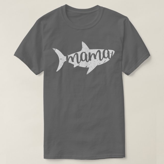 Mama Shark Mama Mother Matching Family Birth T-Shirt (Design vorne)