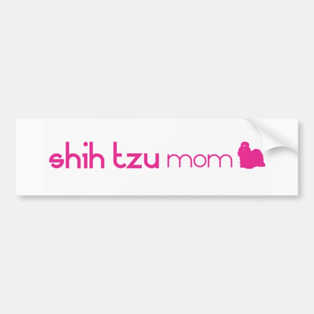 Mama Shih Tzu Autoaufkleber (Vorne)