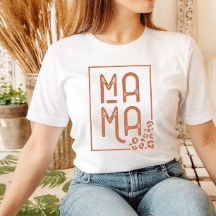 Mama Shirt Leopard Print Mama Graphic T-Shirt für